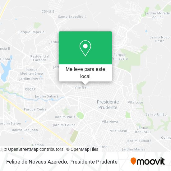 Felipe de Novaes Azeredo mapa