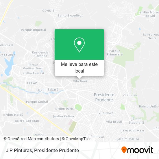 J P Pinturas mapa