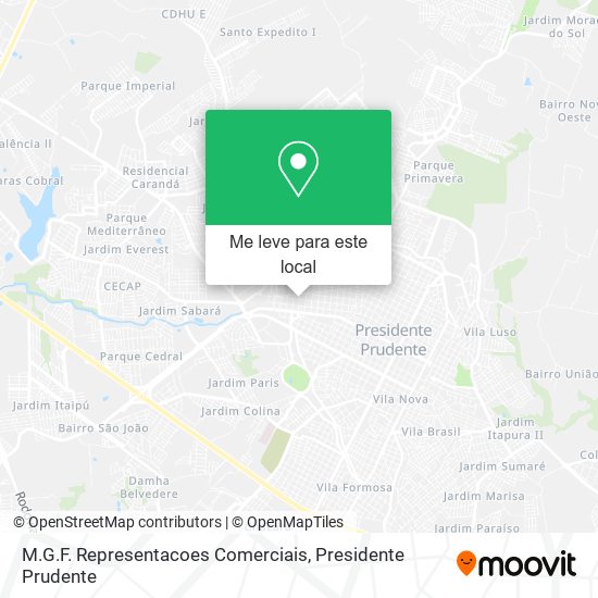 M.G.F. Representacoes Comerciais mapa