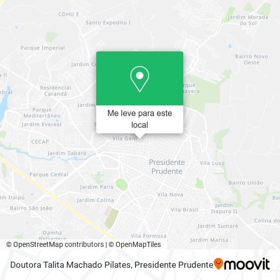 Doutora Talita Machado Pilates mapa