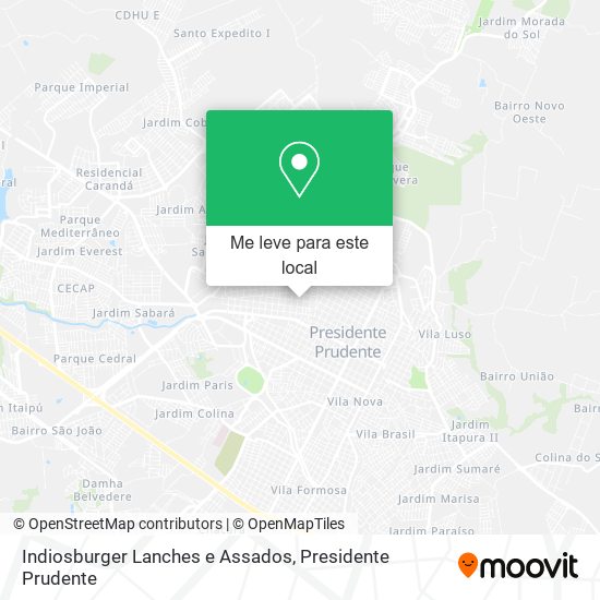 Indiosburger Lanches e Assados mapa