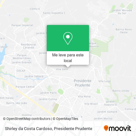 Shirley da Costa Cardoso mapa
