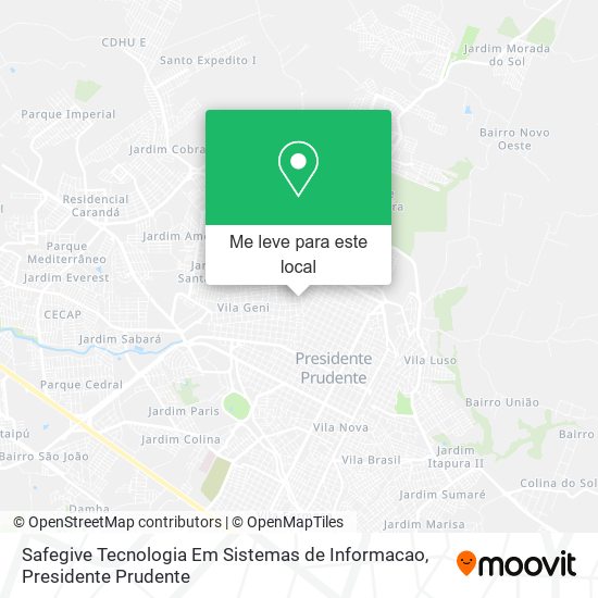 Safegive Tecnologia Em Sistemas de Informacao mapa