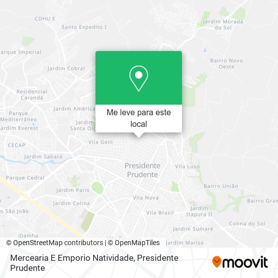 Mercearia E Emporio Natividade mapa