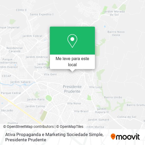 Ativa Propaganda e Marketing Sociedade Simple mapa