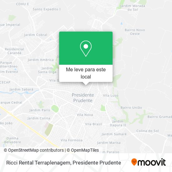 Ricci Rental Terraplenagem mapa