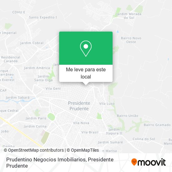 Prudentino Negocios Imobiliarios mapa