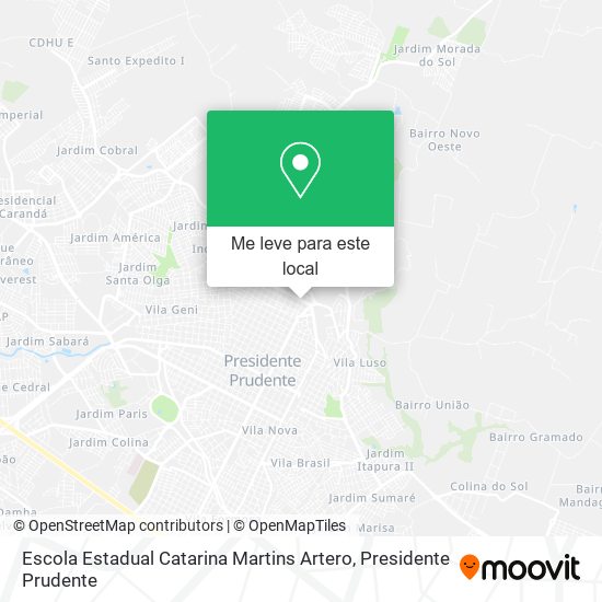 Escola Estadual Catarina Martins Artero mapa