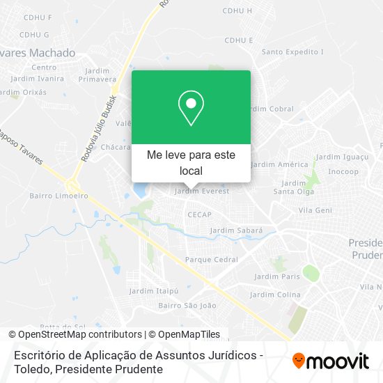 Escritório de Aplicação de Assuntos Jurídicos - Toledo mapa