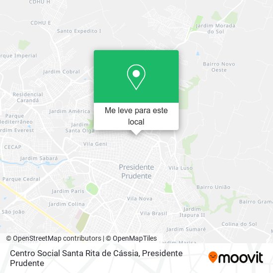 Centro Social Santa Rita de Cássia mapa
