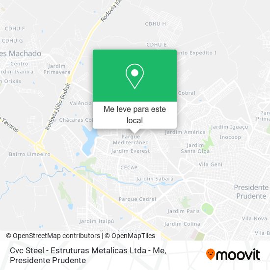 Cvc Steel - Estruturas Metalicas Ltda - Me mapa