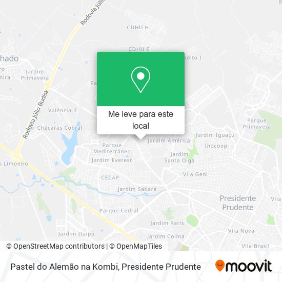 Pastel do Alemão na Kombi mapa