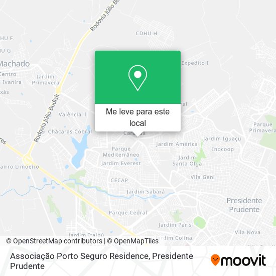 Associação Porto Seguro Residence mapa
