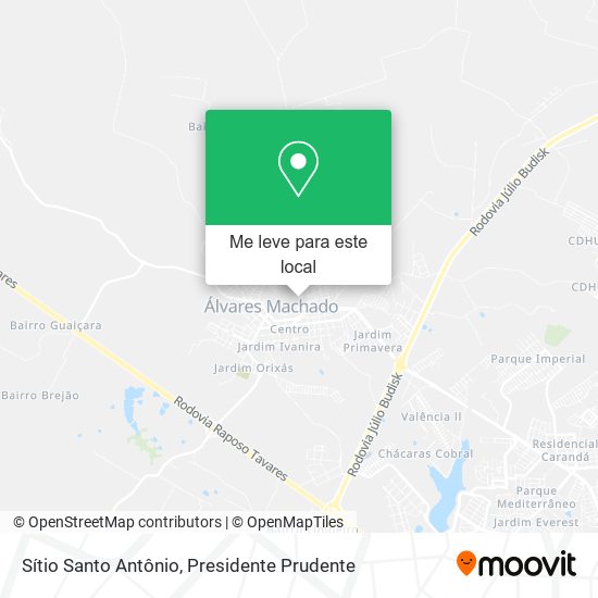 Sítio Santo Antônio mapa