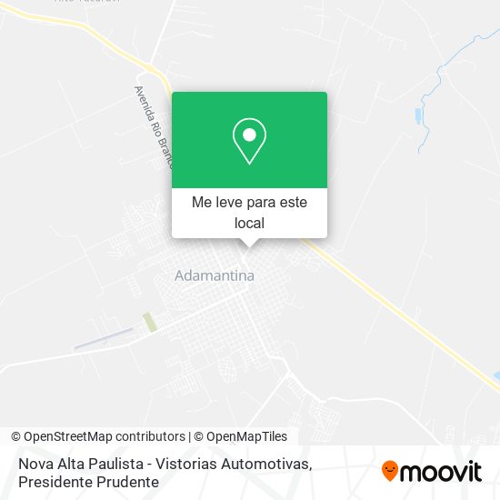 Nova Alta Paulista - Vistorias Automotivas mapa