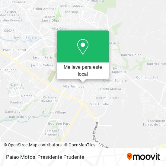 Paiao Motos mapa