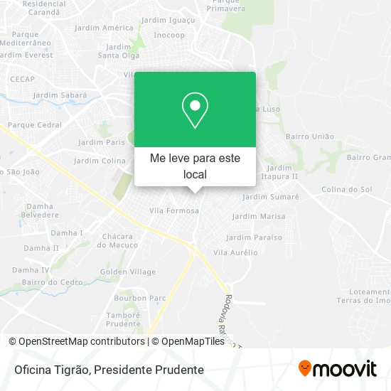 Oficina Tigrão mapa