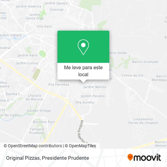 Original Pizzas mapa