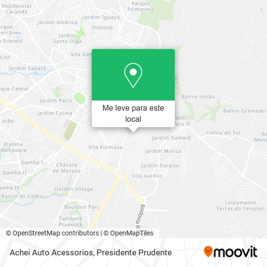 Achei Auto Acessorios mapa