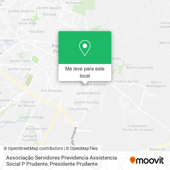 Associação Servidores Previdencia Assistencia Social P Prudente mapa