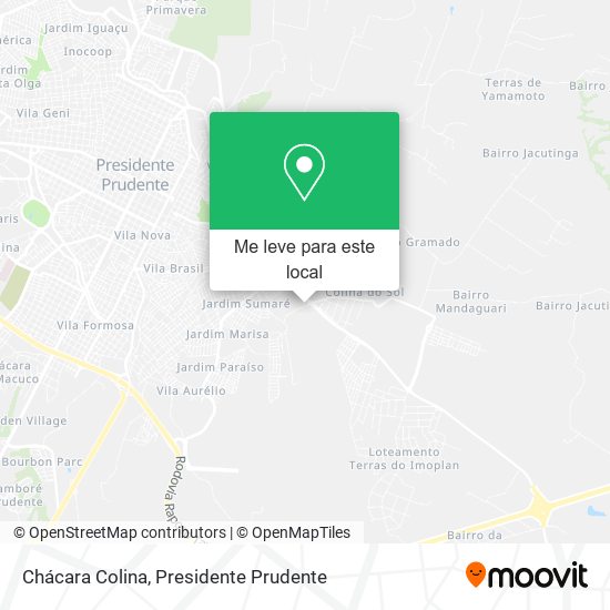 Chácara Colina mapa