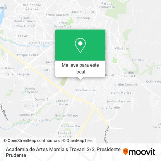 Academia de Artes Marciais Trovani S / S mapa