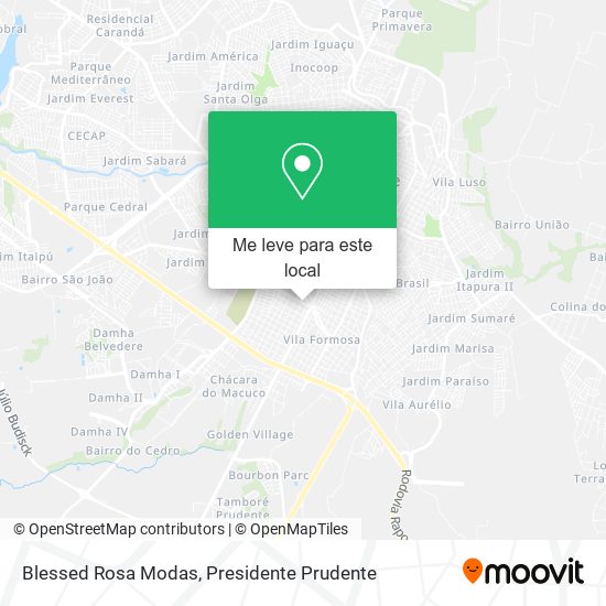 Blessed Rosa Modas mapa