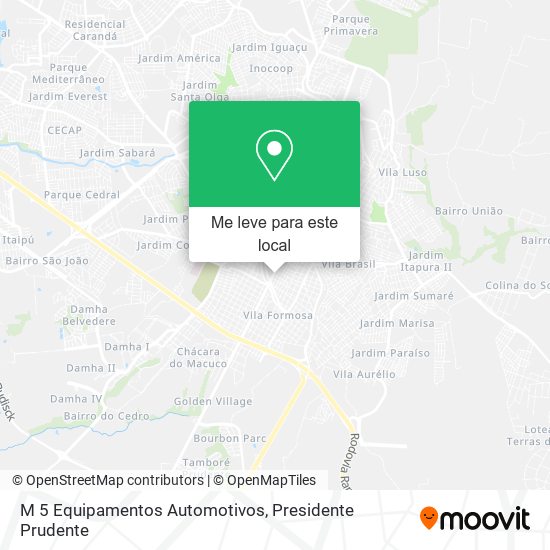 M 5 Equipamentos Automotivos mapa