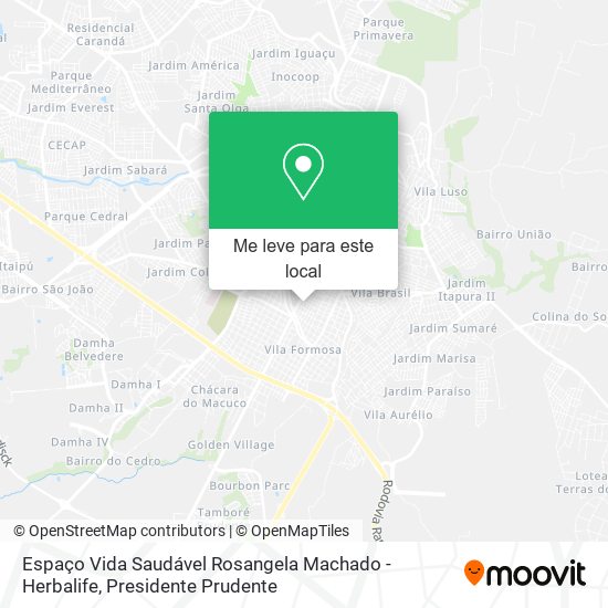 Espaço Vida Saudável Rosangela Machado - Herbalife mapa