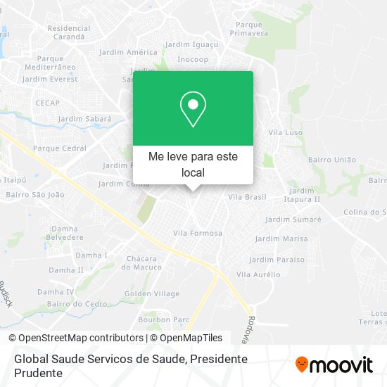 Global Saude Servicos de Saude mapa