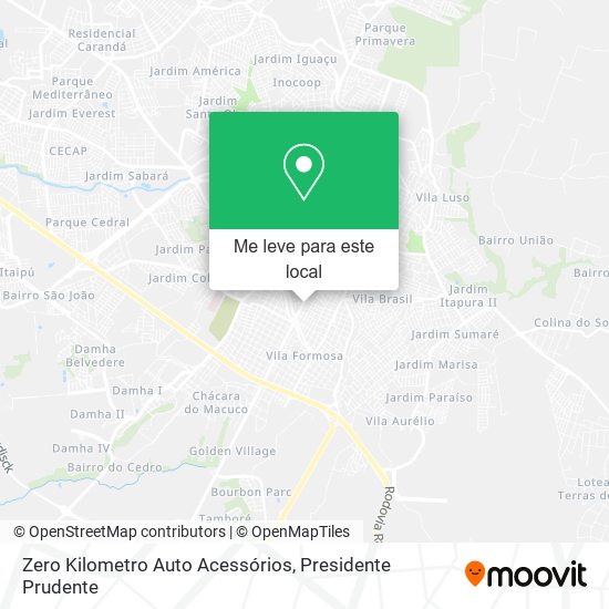 Zero Kilometro Auto Acessórios mapa