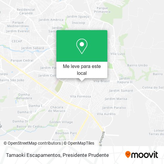 Tamaoki Escapamentos mapa