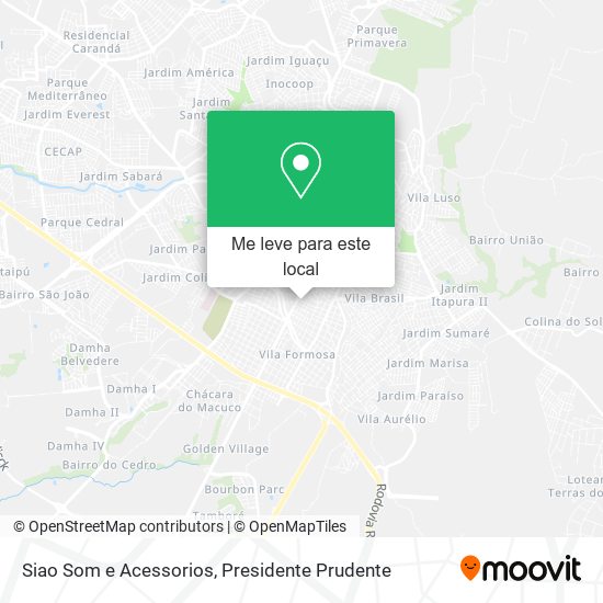 Siao Som e Acessorios mapa