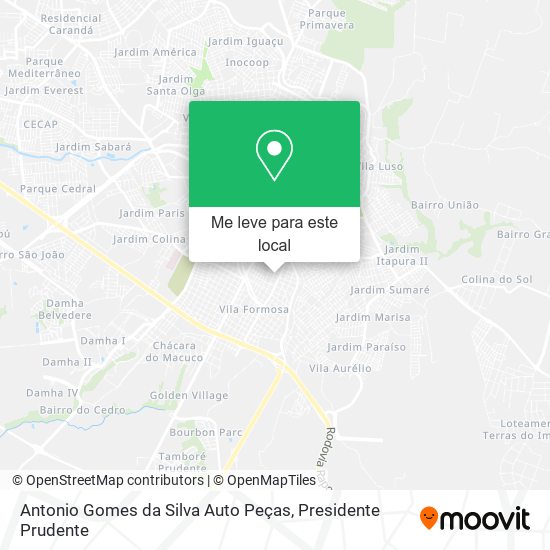 Antonio Gomes da Silva Auto Peças mapa