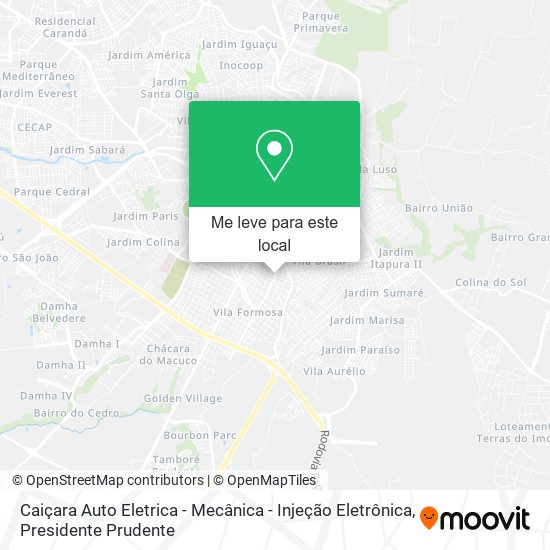 Caiçara Auto Eletrica - Mecânica - Injeção Eletrônica mapa