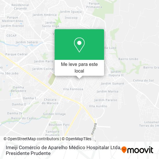 Imeiji Comércio de Aparelho Médico Hospitalar Ltda mapa