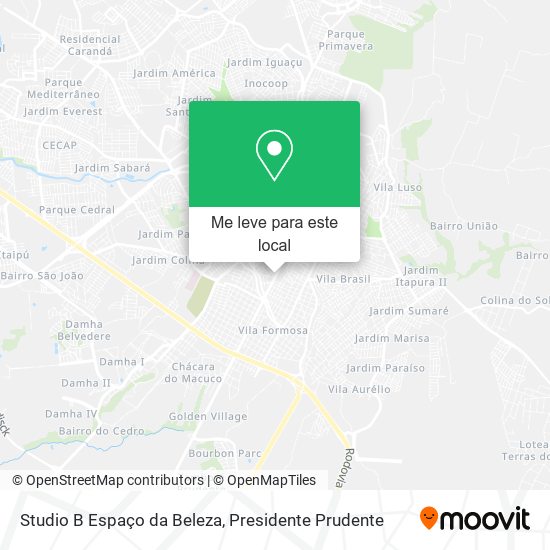 Studio B Espaço da Beleza mapa