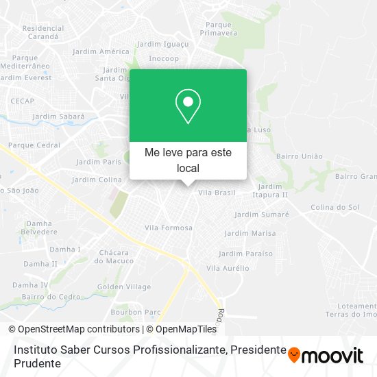 Instituto Saber Cursos Profissionalizante mapa