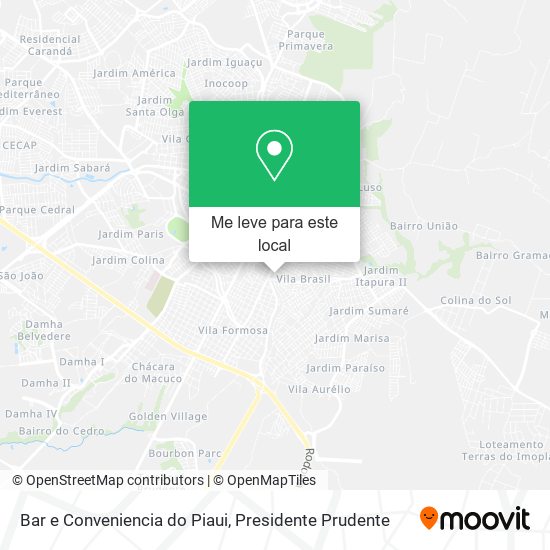 Bar e Conveniencia do Piaui mapa