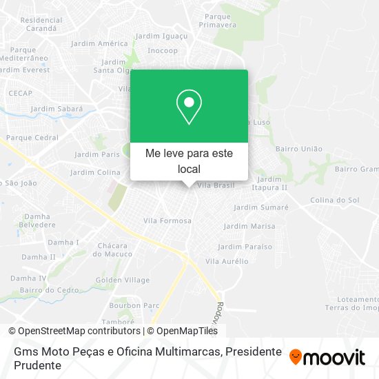 Gms Moto Peças e Oficina Multimarcas mapa