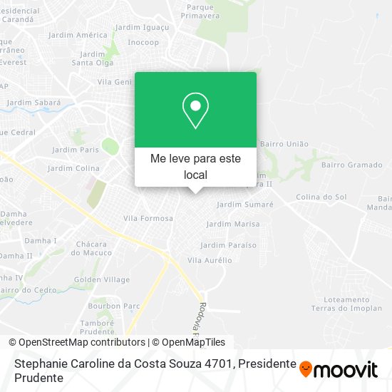 Stephanie Caroline da Costa Souza 4701 mapa