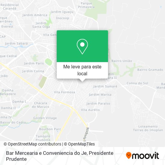 Bar Mercearia e Conveniencia do Je mapa