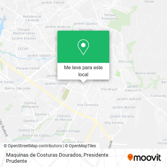 Maquinas de Costuras Dourados mapa