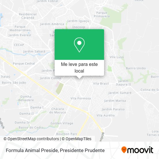 Formula Animal Preside mapa