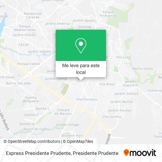 Express Presidente Prudente mapa