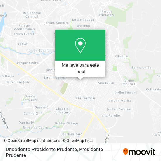 Uncodonto Presidente Prudente mapa