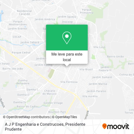 A J P Engenharia e Construcoes mapa
