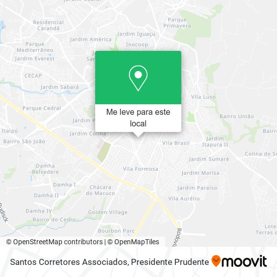 Santos Corretores Associados mapa