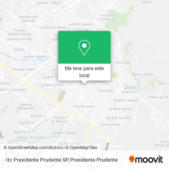 Itc Presidente Prudente SP mapa