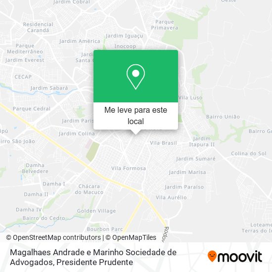 Magalhaes Andrade e Marinho Sociedade de Advogados mapa